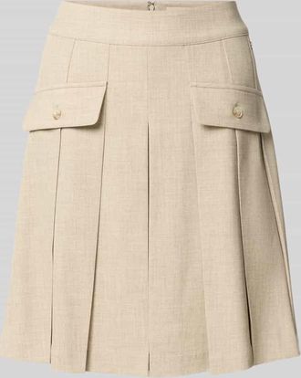 Mos Mosh Knielanger Faltenrock Modell Runi in Sand Melange, Gr&ouml;&szlig;e 34