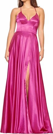 Faviana Sleeveless Maxi Dress In Raspberry