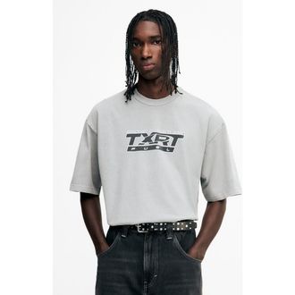 H&M Loose-fit washed t-shirt in Gray/txrt at Nordstrom, Size Xxx-Large