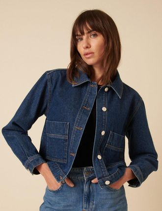 Nobody's Child Blue Boxy Denim Jacket