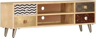 vidaXL Mobile Porta tv 120x30x40 cm in Legno Massello di Mango - Vidaxl