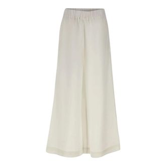 Jcsophie Dames, Broeken, Wit, Maat: XL Linnen