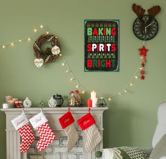 Queence Metallbild »Spirits« Schriftzug Schriftzüge Weihnachten 1 Stk. tlg. Stahlschilder