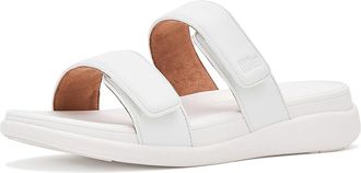 FitFlop F-mode Go Adjustable Flatform Two-Bar Slides Womens Wedge Shoes Urban White : 10 M (B), Synthetic
