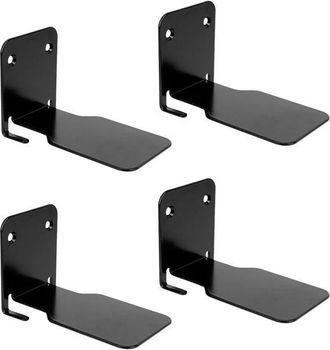 OEM Estanter&iacute;a Flotante Met&aacute;lica De Pared De 4 Piezas, Estanter&iacute;a Invisible Para Libros, Oficina, Cocina - Negra