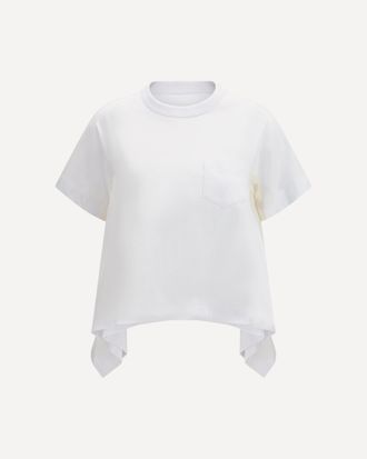 sacai Pocket and draped T-shirt Female 1