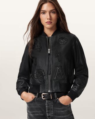 AllSaints Orten 94 Leather Bomber Jacket