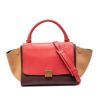 Celine Pre-owned Celine Small Tricolor Leather Trapeze Satchel Ladies 3GHPY8YKCW82U8O5
