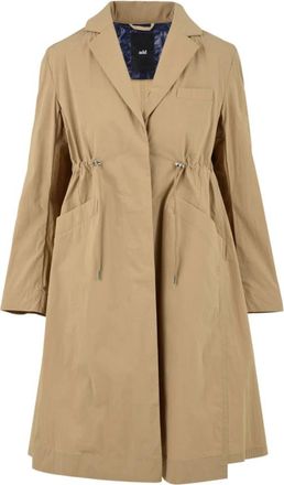 Add Jas met knoopsluiting aan de voorkant - Dames - Jas met riem - Bruin - S - Jassen