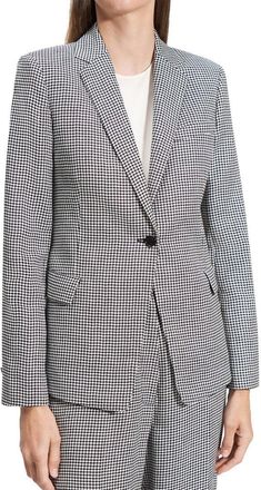 Theory Slim Fit Linen-Blend Blazer