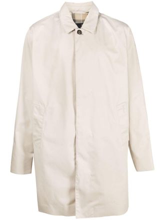 Barbour single-breasted coat - Neutrals