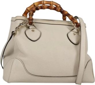 Gucci Pre-owned Handbags, female, White, Size: ONE SIZE Pre-owned Leather Handbag