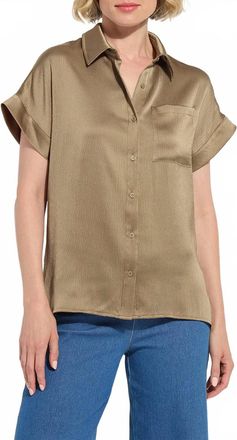 Lyss&eacute; Telma Dolman Sleeve Shirt In Olive Leaf