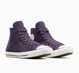 Converse Sneaker CONVERSE CHUCK TAYLOR ALL STAR, Damen, Gr. 37, raisin, egret, schwarz, Leder, Schuhe Sneaker