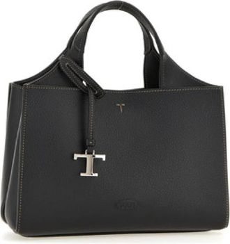 Tod's APA Due Manici T Pend Costola Mini - Dames - Handtassen - Zwart - ONE Size - Leer - Tassen