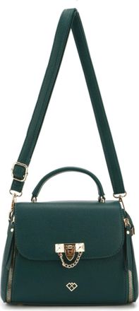 Generic Small Crossbody Handbag for Women with Top Handle, Trapezoid Grab Bag with Chain Detail, Adjustable Shoulder Strap, PU Leather Satchel for Daily Use (