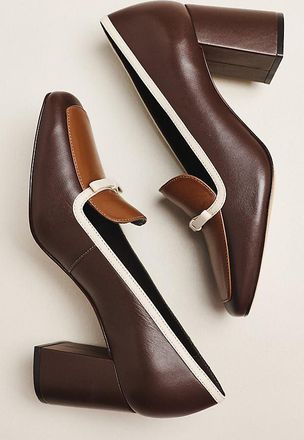 Maeve Bow Square Toe Heels