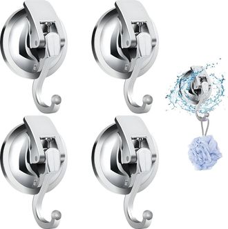 OEM 4 Ganchos Adhesivos De Pared, Ganchos Con Ventosa, Ganchos De Pared Sin Taladro, Percheros De Pared Para Cocina, Ba&ntilde;o, Caravana, Oficina Y Dormitorio