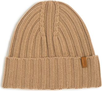 Vince Chunkky Rib Wool & Cashmere Beanie in Camel at Nordstrom Rack
