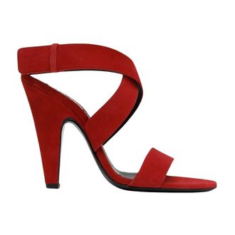 Alaia Schoenen, Dames, Rood, 40 EU, Leer, Cone Sandalen