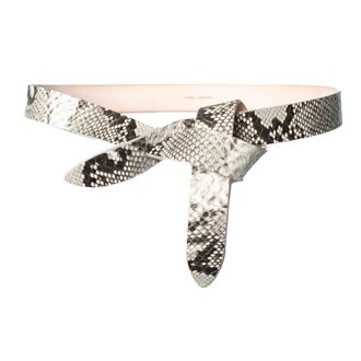 Isabel Marant Isabel Marant Pre-owned Womens Lecce belt in light coloured snakeskin print - Beige Calf Leather - One Size