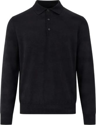 HUGO BOSS Polo in maglia H-Lancione - - Knitwear - Uomo - Nero - 2XL