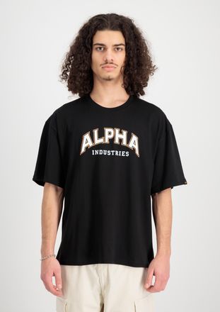 Alpha Industries T-Shirt ALPHA INDUSTRIES College T-Shirt, Herren, Gr. XXL, schwarz, Obermaterial: 100% Baumwolle, Shirts T-Shirt