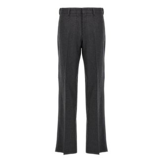 Fendi Cashmere Trousers - male - Fendi - Straight Trousers - Gray - M - Trousers