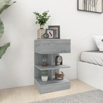 vidaXL Mesitas De Noche 2 Uds Madera Gris Sonoma 40x35x65 Cm Vidaxl