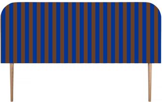 Really Nice Things Cabecero tapizado terciopelo a rayas 160x97cm