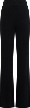 Alberta Ferretti Wijde broek - Dames - Wijde Broeken - Zwart - S - Wol - Broeken