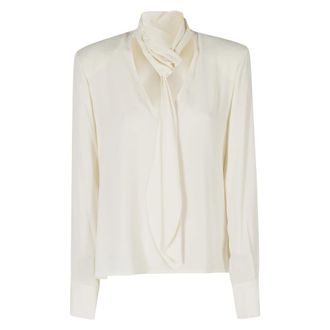 Federica Tosi Camicetta con foulard - - Blouses & Shirts - Donna - Beige - M