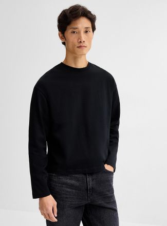 Le 31 Mens Long-sleeve organic cotton T-shirt Oversized fit