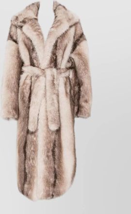 Frankie Shop faux fur oversized belted long coat