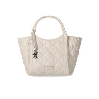 Emporio Armani Gewatteerde Shopper met Afneembare Schouderriem - Dames - Handtassen - Wit - ONE Size - Polyester - Tassen