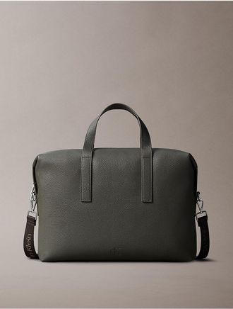 Calvin Klein Mens All Day Commuter Briefcase - Grey