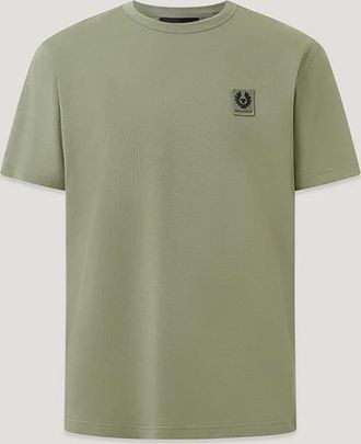 Belstaff Mens Short Sleeved T-Shirt in Sage Green Cotton - Size X-Large