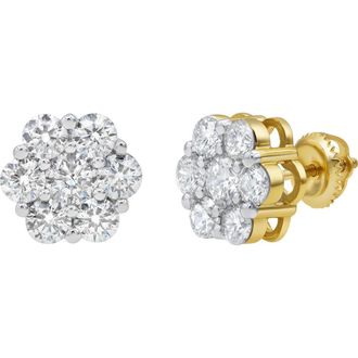 LuvMyJewelry Swanky 14K Yellow Gold Diamond Cluster Earrings - 2.49ct. at Nordstrom