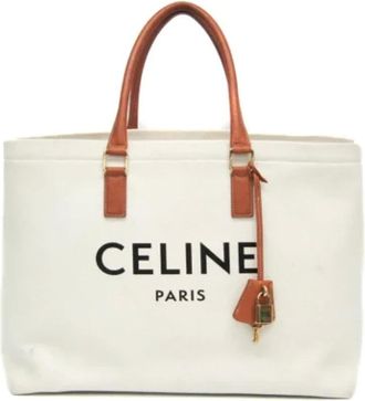 Celine Pre-owned Tote Bags, female, Beige, Size: ONE SIZE Pre-owned Canvas celine-bags