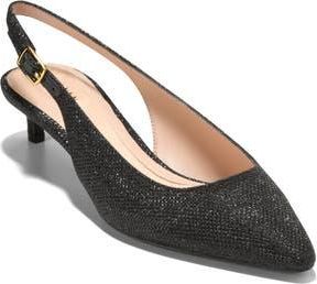 Cole Haan The Go-To Jocelyn Slingback Pump in Black Glitter Mesh at Nordstrom Rack, Size 7