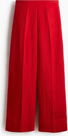 H&M Weite Twillhose - Red