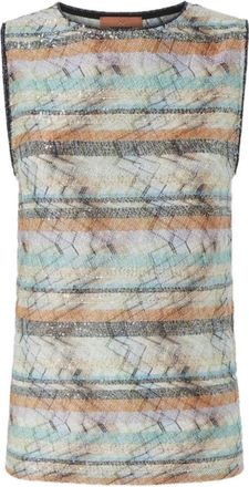 Missoni Top zonder Mouwen met Ronde Hals - Dames - Tops zonder mouwen - Veelkleurig - XL - Tops