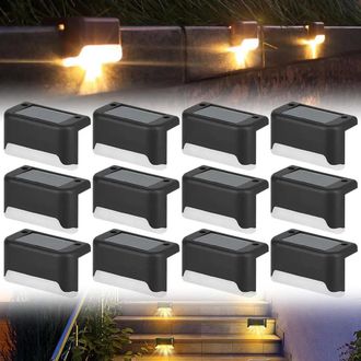 OEM Un Conjunto De 12 Luces Solares Para Exteriores, Con Dise&ntilde;o Impermeable, Aptas Para Jardines, Terrazas Y Senderos, Con Luz Blanca C&aacute;lida
