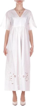 Max Mara Weekend MAX Mara Kleedjes White - Dames - Maxi kleedjes - Wit - M - Katoen - Kleedjes