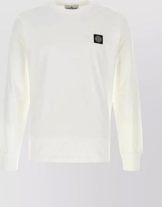 Stone Island long sleeve crew neck cotton t-shirt