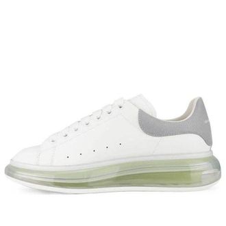 Alexander McQueen Oversized Sneaker Transparent Sole - White Gunmetal 662659WIA4T9058