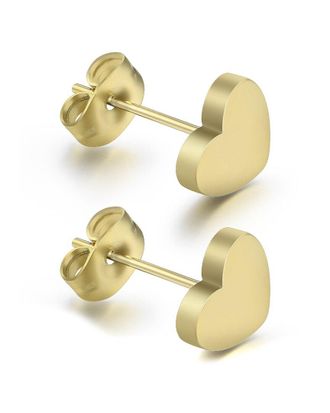 Liv Oliver 18K Plated Heart Studs