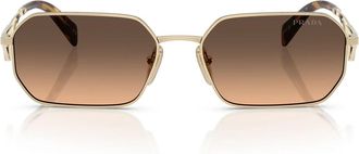 Prada Sunglasses Pra51 S Zvn50 C Gold/Smoky Brown Unisex