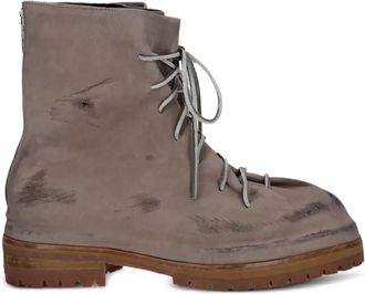 424 Gerafelde leren laarzen - Bruin