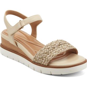 Easy Spirit Edythe Wedge Sandal in Ivory at Nordstrom, Size 10.5